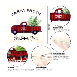 3/$15 Christmas Throw Pillow Covers 17.5x17.5 Inch Set of 4